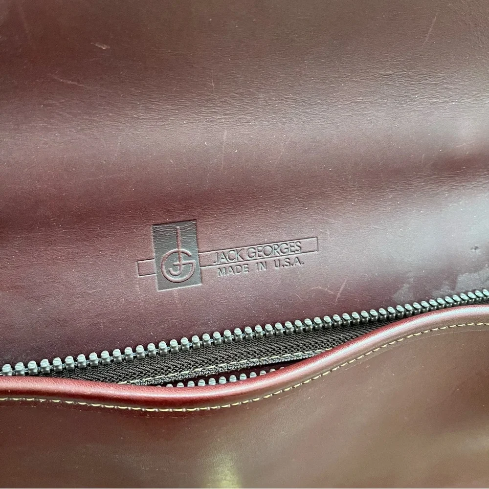 Jack Georges Leather Briefcase Bag